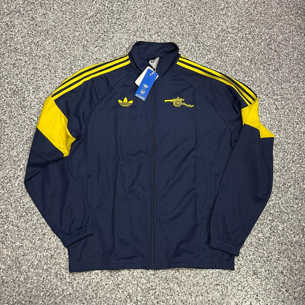 Adidas Arsenal FC LFSTLR Track Jacket Men's XL Navy Yellow Retro Trefoil JZ5802